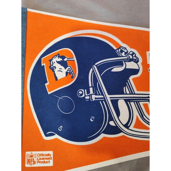 Vintage NFL Denver Broncos 1987 AFC Western Division Champs Felt Pennant 12"x30" - Picture 2 of 5